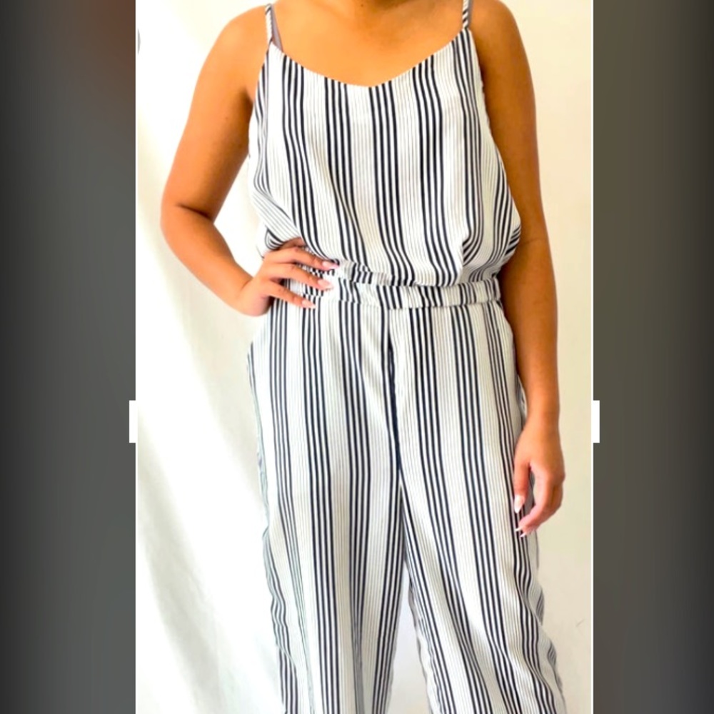 Dex striped jumpsuit